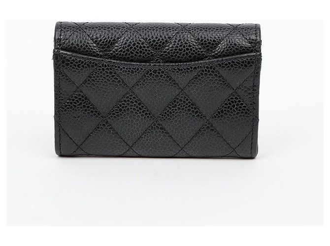 Chanel Klassischer Kartenhalter Caviar Black Silver - Ansicht 4