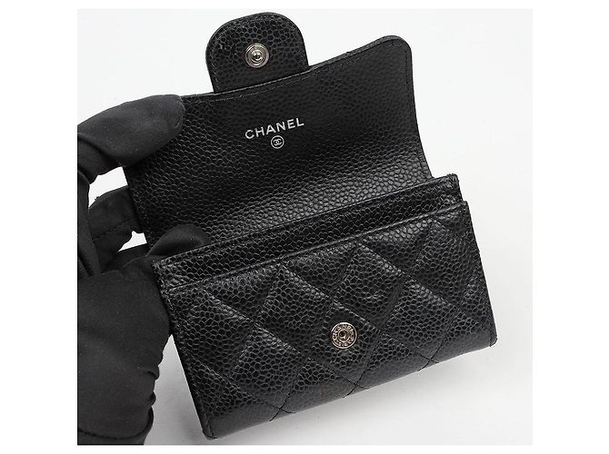 Chanel Klassischer Kartenhalter Caviar Black Silver - Ansicht 7