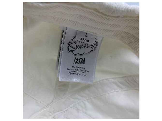 Balenciaga Bestickte Baseball-Kappe Simpson Collaboration White - Ansicht 6