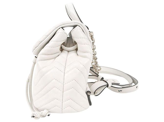 Gucci Mini Marmont Rucksack Weiß - Ansicht 2