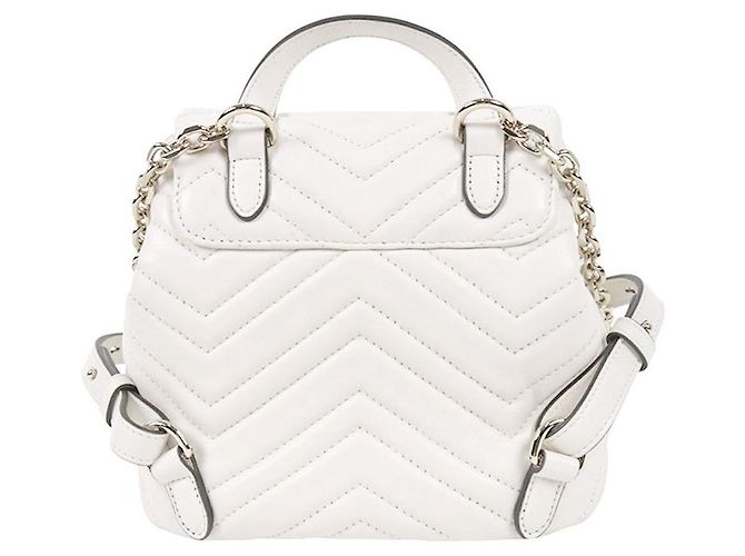 Gucci Mini Marmont Rucksack Weiß - Ansicht 3
