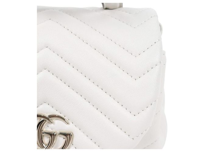 Gucci Mini Marmont Rucksack Weiß - Ansicht 7