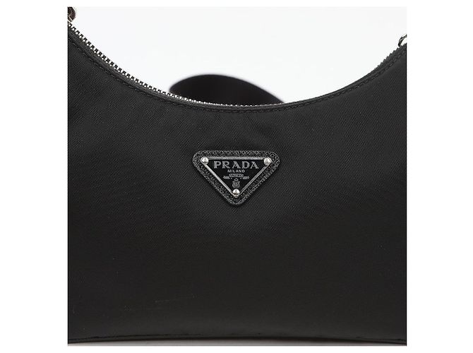 Prada Borsa a tracolla hobo Reedition Nylon Multi Nero - vista 2