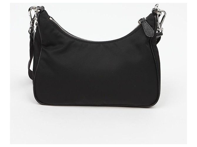 Prada Borsa a tracolla hobo Reedition Nylon Multi Nero - vista 3