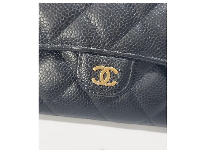 Chanel Klassisches Long Wallet Caviar Black - Ansicht 2