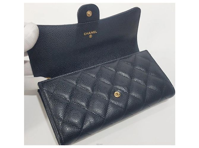 Chanel Klassisches Long Wallet Caviar Black - Ansicht 6