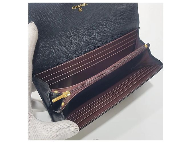 Chanel Klassisches Long Wallet Caviar Black - Ansicht 7