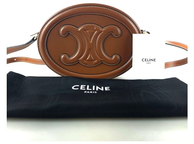 Céline Borsa a tracolla ovale in vitello liscio - vista 5