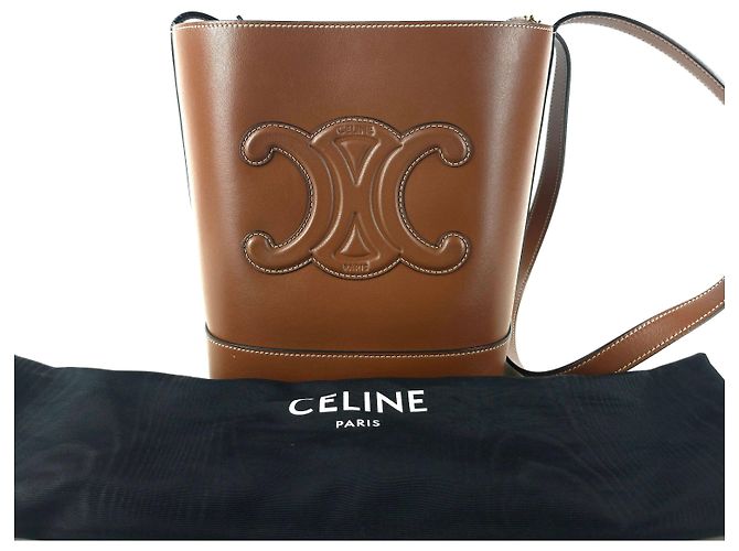 Céline Borsa bucket a tracolla Triomphe in pelle di vitello liscia - vista 6