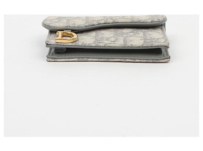 Dior Tarjetero Saddle con solapa para mujer Gris Oblique Jacquard - vista 5