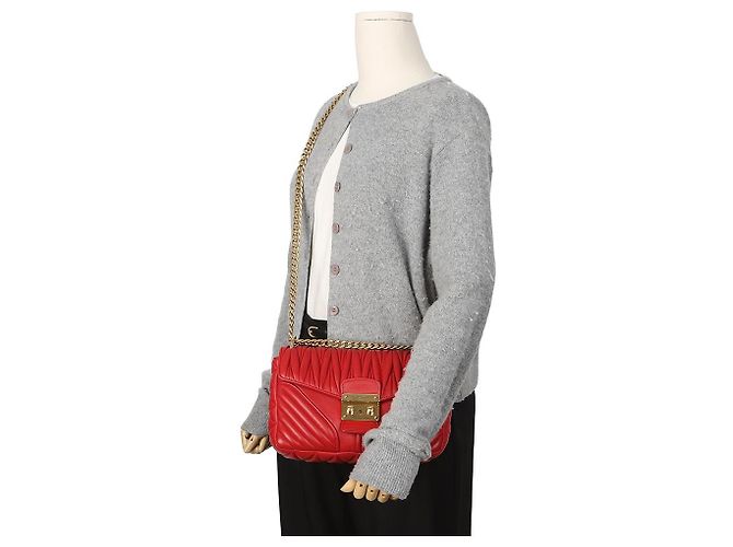 Miu Miu Borsa a Tracolla e Spalla con Catena - vista 12