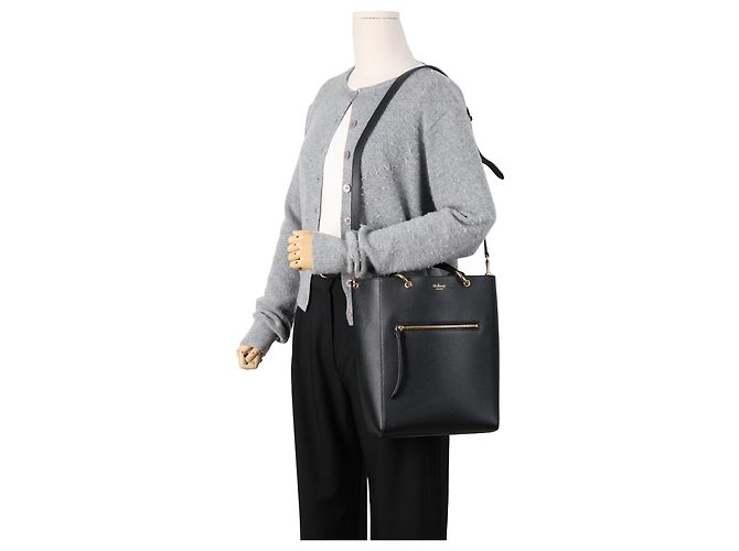 Mulberry Borsa a spalla tote piccola in pelle Maple Nero - vista 15