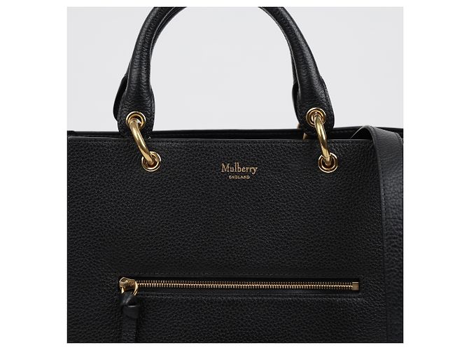 Mulberry Borsa a spalla tote piccola in pelle Maple Nero - vista 3
