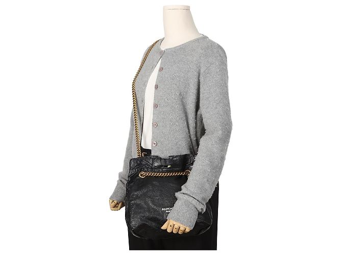 Balenciaga Small Crush Black Tote Bag - vista 11