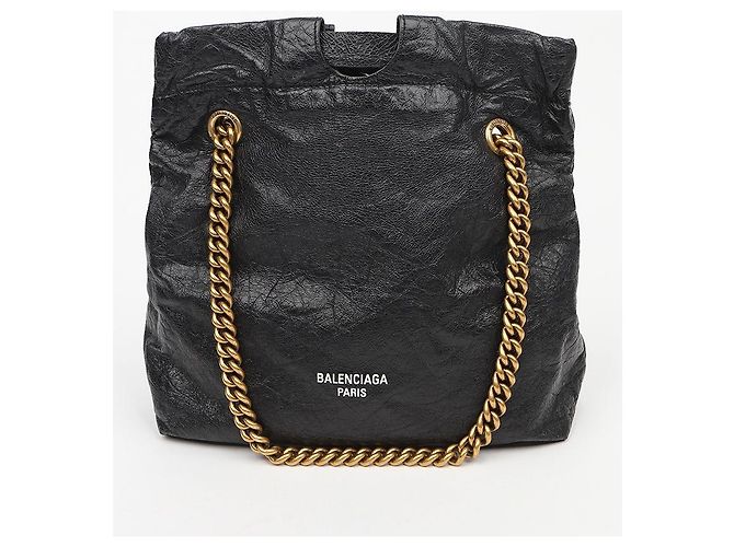 Balenciaga Small Crush Black Tote Bag - vista 2