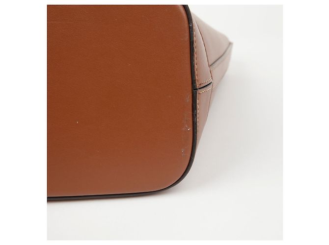 Céline Borsa bucket Trioph Small in pelle di vitello liscia Tan - vista 8
