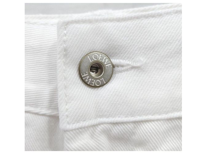 Loewe Bestickte weiße Denim-Hose - Ansicht 5