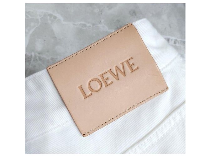 Loewe Bestickte weiße Denim-Hose - Ansicht 6