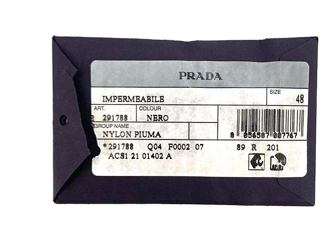 Prada Chaqueta larga de nailon con logotipo triangular - vista 12