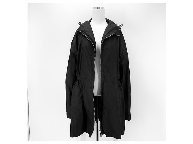 Prada Chaqueta larga de nailon con logotipo triangular - vista 2