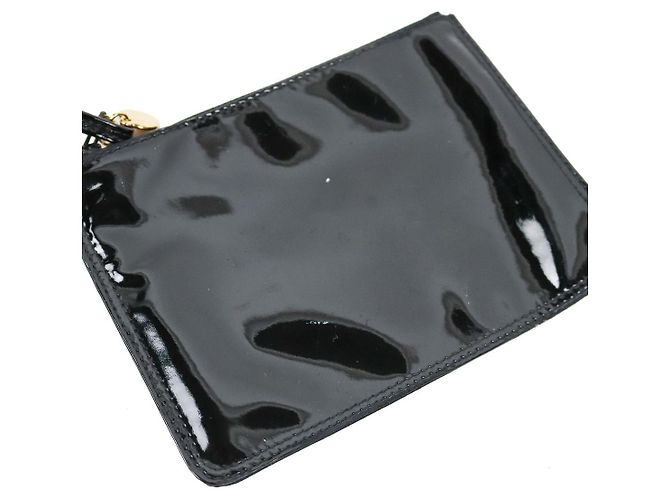 Chanel Bolsa de ombro bucket em verniz preto - vista 11