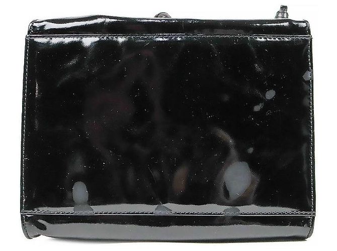 Chanel Bolsa de ombro bucket em verniz preto - vista 4