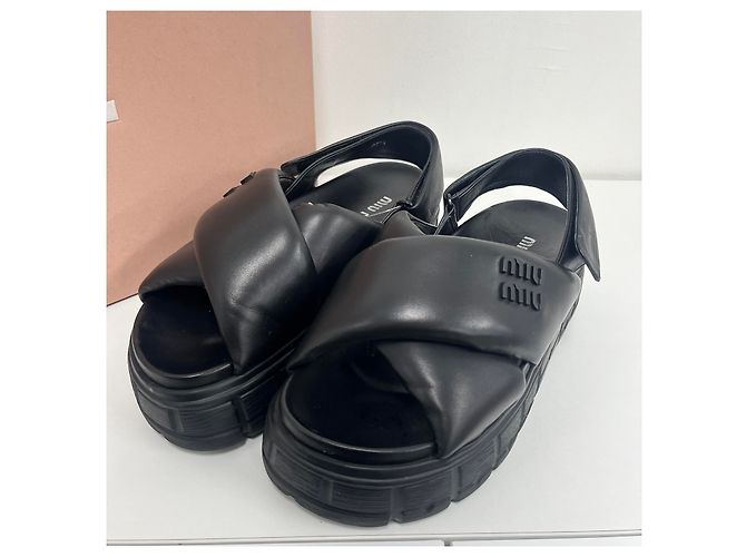 Miu Miu Gesteppte Slingback-Sandalen aus Lammleder - Ansicht 2