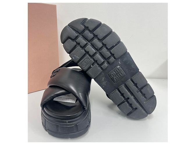 Miu Miu Gesteppte Slingback-Sandalen aus Lammleder - Ansicht 5