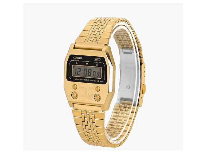 Casio A1100G-5DF Metalluhr Orange - Ansicht 3