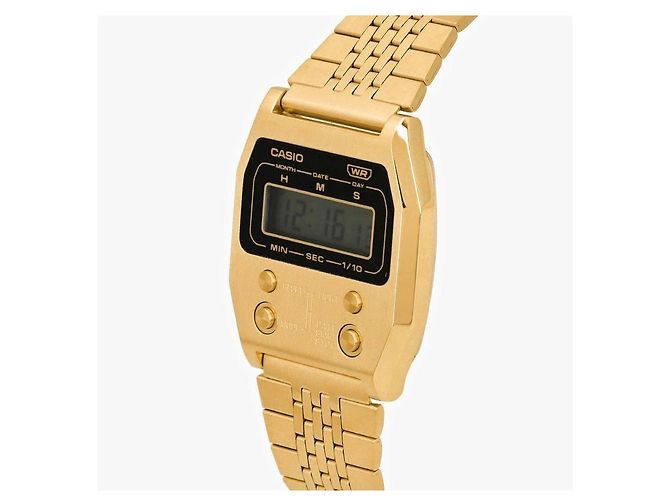 Casio A1100G-5DF Metalluhr Orange - Ansicht 6