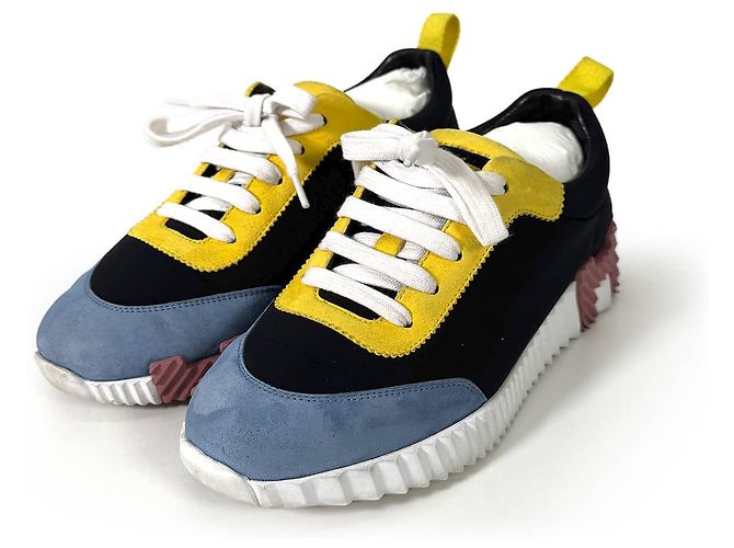 Hermès Sneakers Bouncing Suede Black Multicolor - vista 10