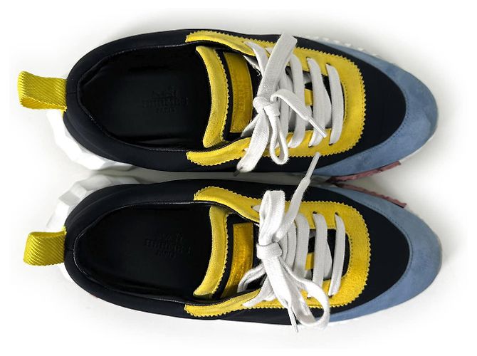 Hermès Sneakers Bouncing Suede Black Multicolor - vista 12