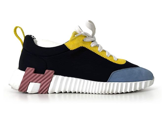 Hermès Sneakers Bouncing Suede Black Multicolor - vista 5