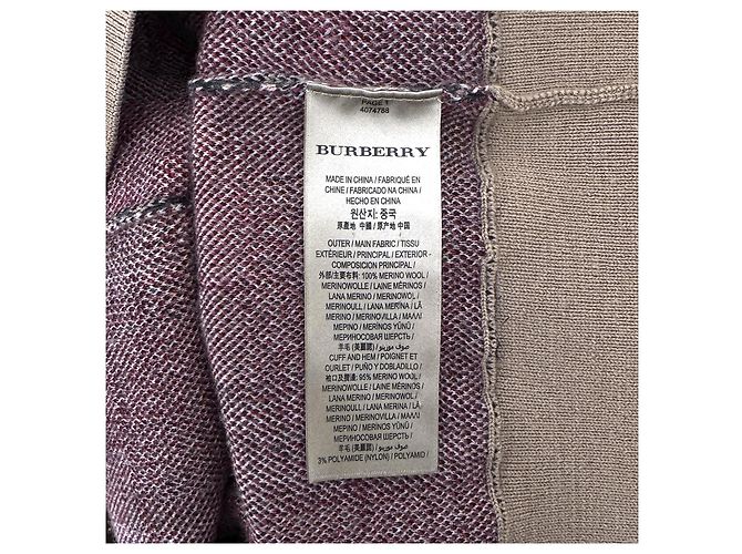 Burberry Herren Strickpullover aus Merinowolle Scribble Nova Check Beige - Ansicht 9