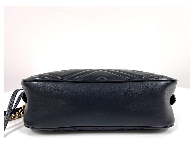 Gucci Borsa a tracolla piccola Marmont Matelassé Black - vista 10