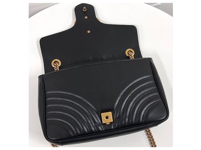 Gucci Borsa a tracolla Matelassé con catena Nera - vista 10