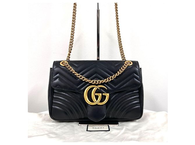 Gucci Borsa a tracolla Matelassé con catena Nera - vista 2