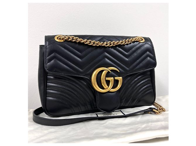 Gucci Borsa a tracolla Matelassé con catena Nera - vista 4