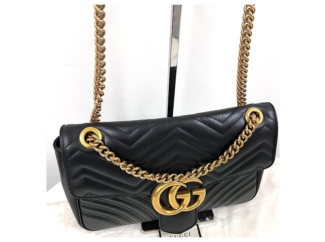 Gucci Borsa a tracolla Matelassé con catena Nera - vista 6
