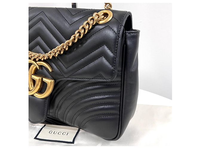 Gucci Borsa a tracolla Matelassé con catena Nera - vista 8