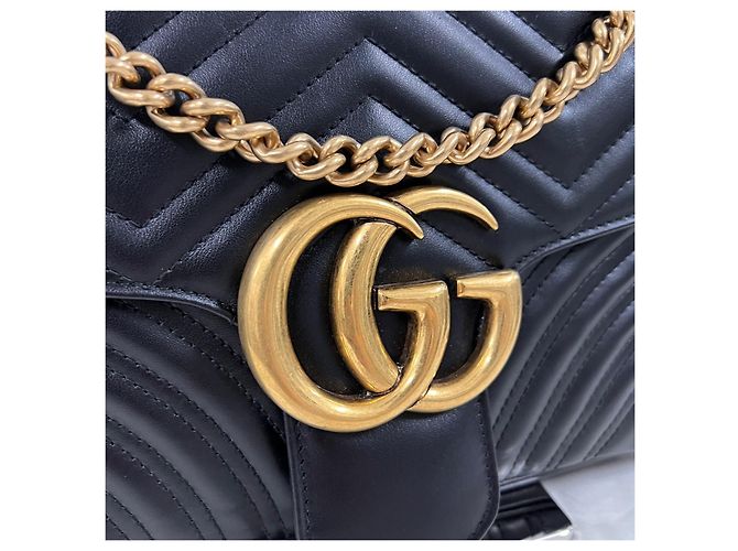 Gucci Borsa a tracolla Matelassé con catena Nera - vista 9