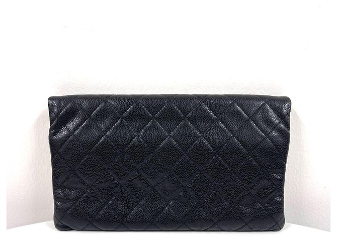 Chanel Borsa a pochette pieghevole Caviar Nera - vista 4