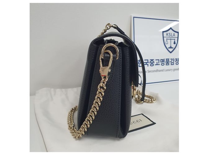 Gucci Mini Bolsa de Ombro e Crossbody com Corrente Dourada e GG Entrelaçado - vista 4