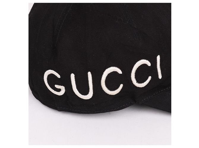 Gucci Cappellino da baseball nero ricamato Loved - vista 5