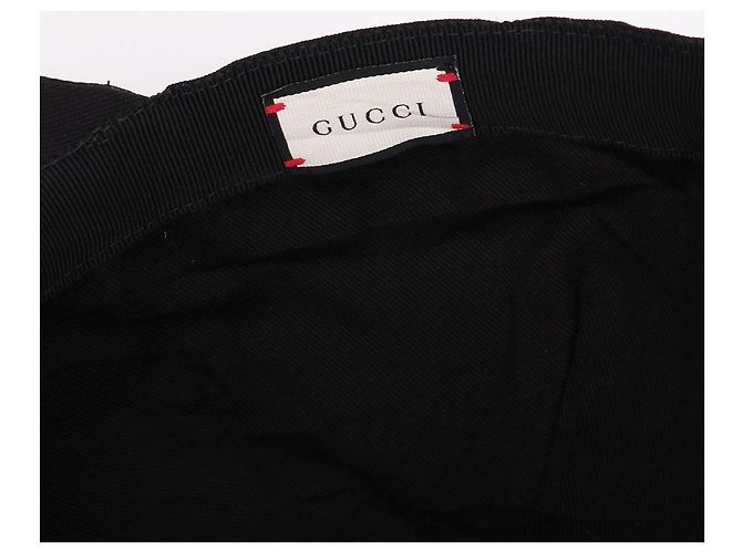 Gucci Cappellino da baseball nero ricamato Loved - vista 8