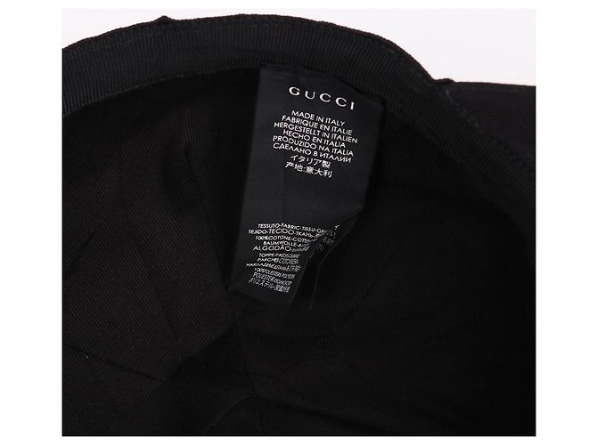 Gucci Cappellino da baseball nero ricamato Loved - vista 9