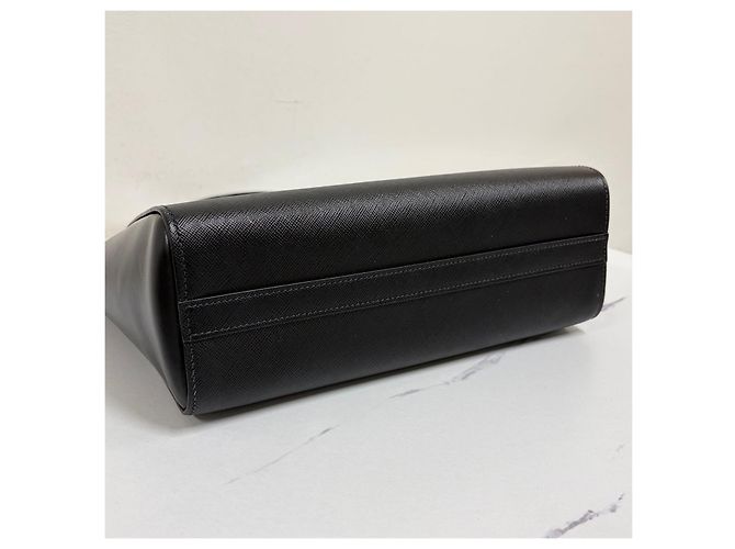 Prada Borsa Tote Saffiano Borsa a Tracolla Nero - vista 11