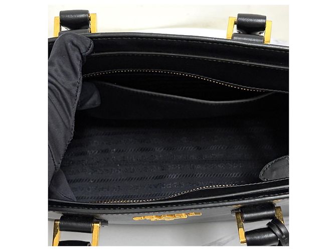 Prada Borsa Tote Saffiano Borsa a Tracolla Nero - vista 12