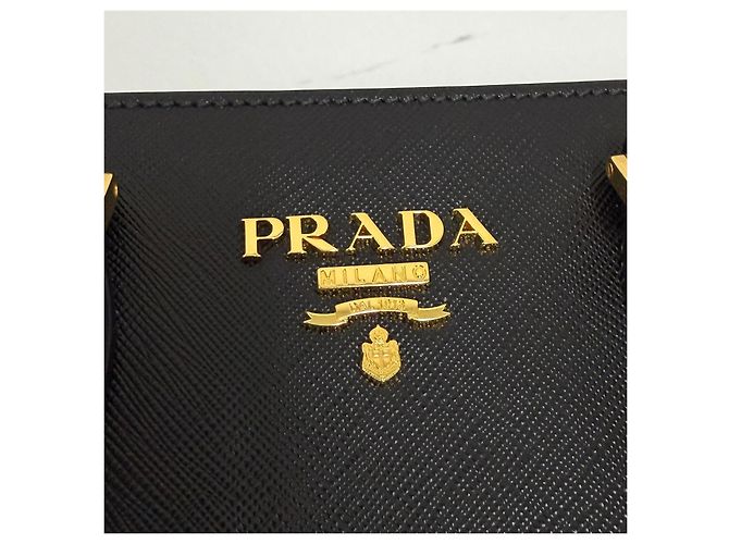 Prada Borsa Tote Saffiano Borsa a Tracolla Nero - vista 8
