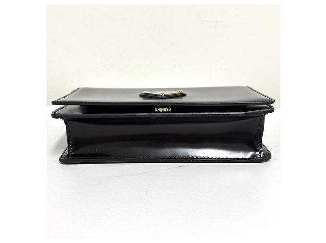 Prada Borsa a tracolla con catena spazzolata Nero - vista 12